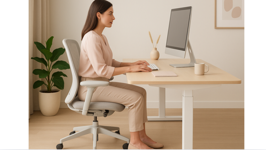 vrouw aan het werk in thuiskantoor