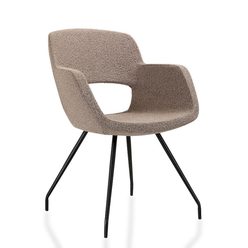 vergaderstoel boucle design taupe