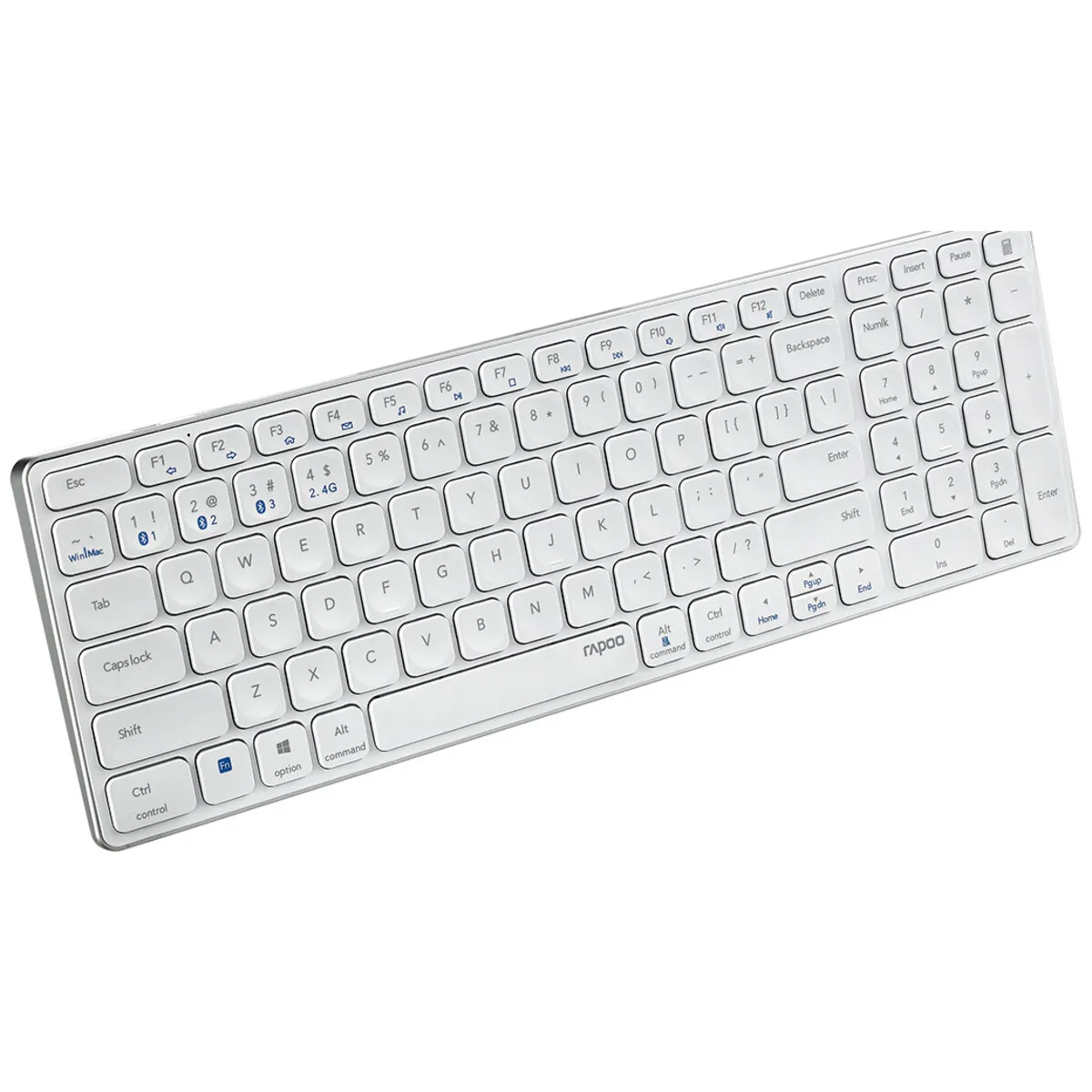 Rapoo E9350G draadloos compact toetsenbord met numeriek wit