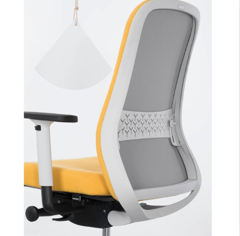 souly gele bureaustoel achterkant