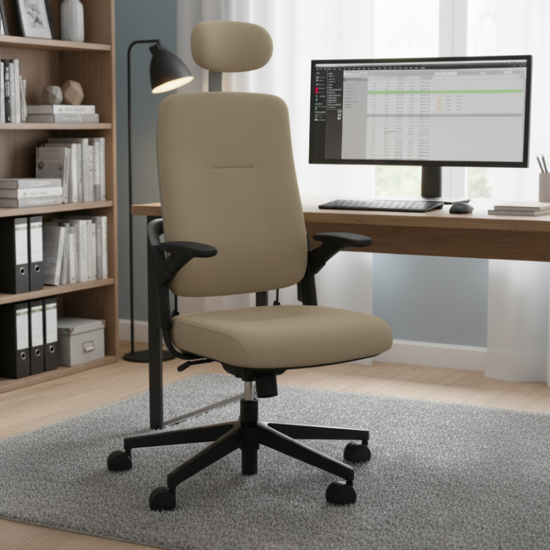 Xenium ergonomische bureaustoel beige variant