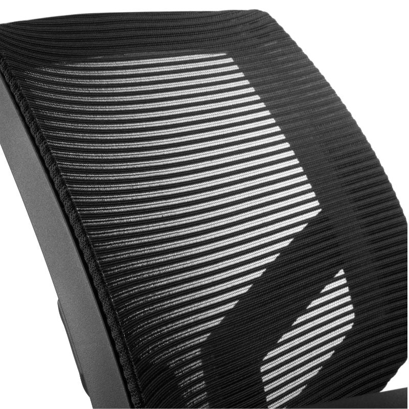 bureaustoel comfort mesh close up rugleuning