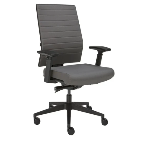 bureaustoel666 grijs polyester voorkant