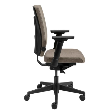bureaustoel ergonova 10 taupe zijkant