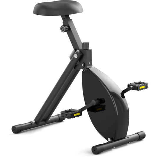 deskbike zwart met witte actergrond, vooraanzicht