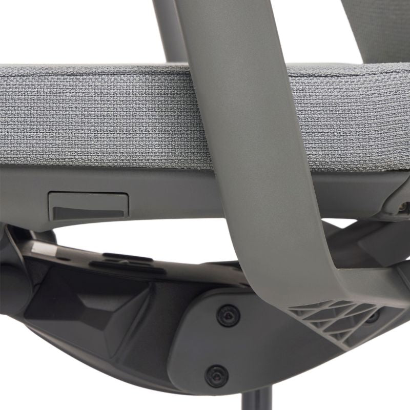ergoflex10 bureaustoel grafiet mechanisme close up