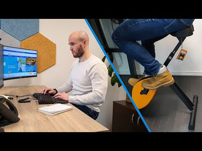 deskbike video hoe uit te klappen, gebruiken en op te bergen.