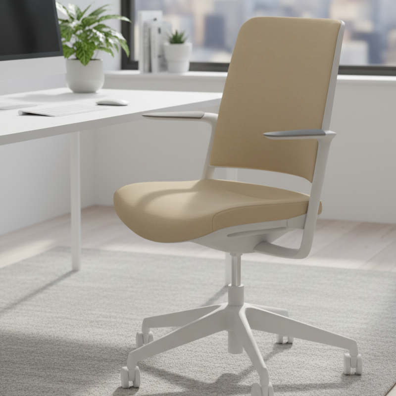 with me beige bureaustoel