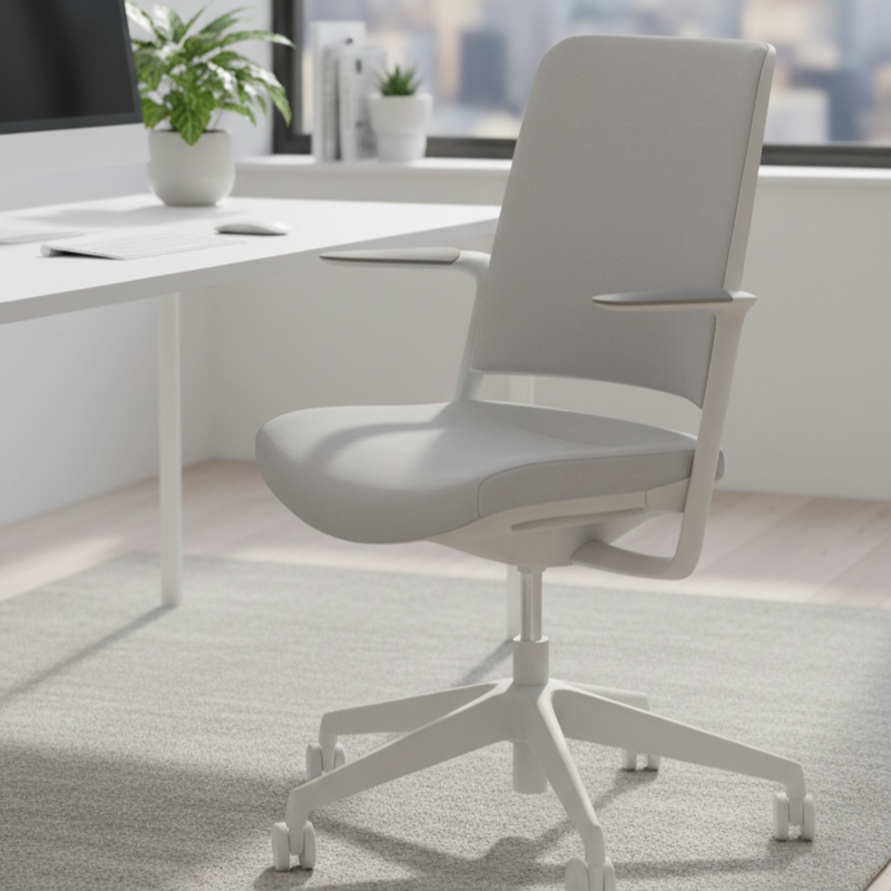 withme licht grijze bureaustoel