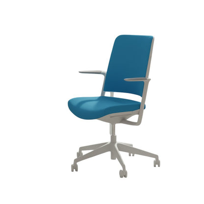 with me bureaustoel blauw vooraanzicht met witte achtergrond